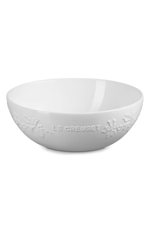 Le Creuset Holly Stoneware Bowl in White 