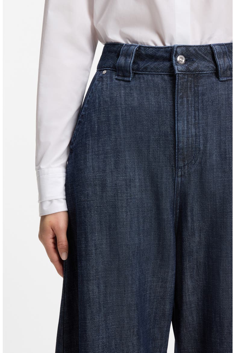 Seasonal Barrel Leg Jeans, Alternate, color, DARK DENIM