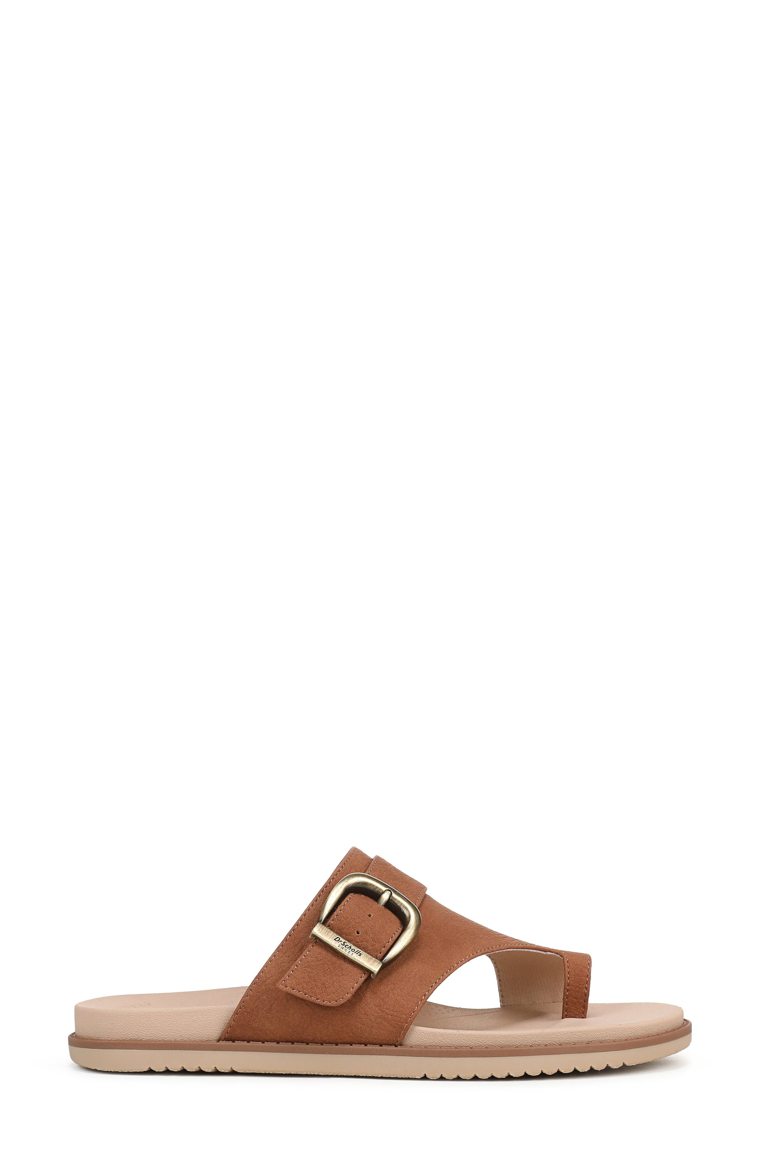 So Clever Slide Sandal, Alternate, color, HONEY BROWN FAUX LEATHER