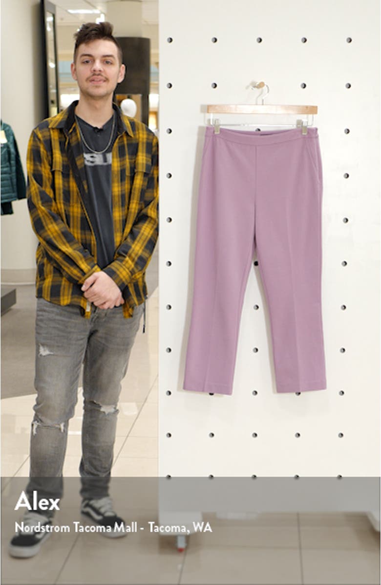 Kick Flare Ponte Knit Crop Pants, sales video thumbnail