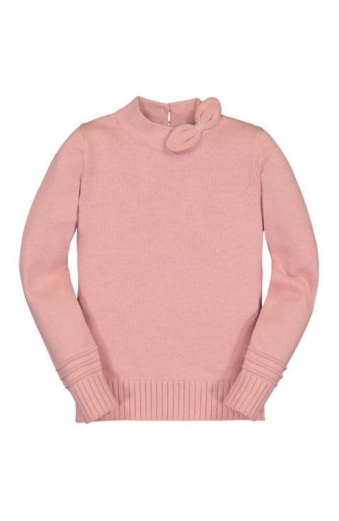 Baby Girls' Tie-Neck Sweater, Infant