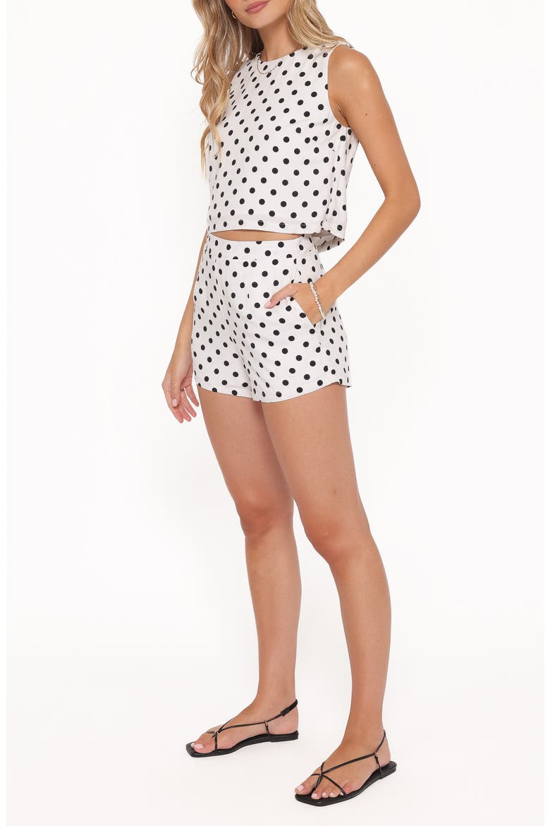 Michelle Polka Dot Tank & Shorts Set, Alternate, color, WHITE/ BLACK POLKA DOT