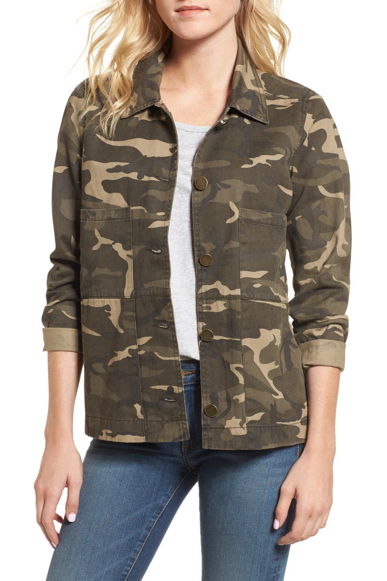 Camo Jacket (Nordstrom Exclusive), Main, color, GRAPHITE OLIVE