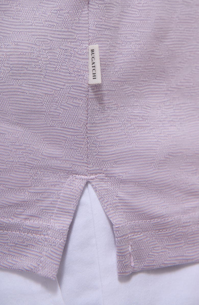 Bugatchi Tipped Piqué Cotton Polo, Alternate, color, Lilac