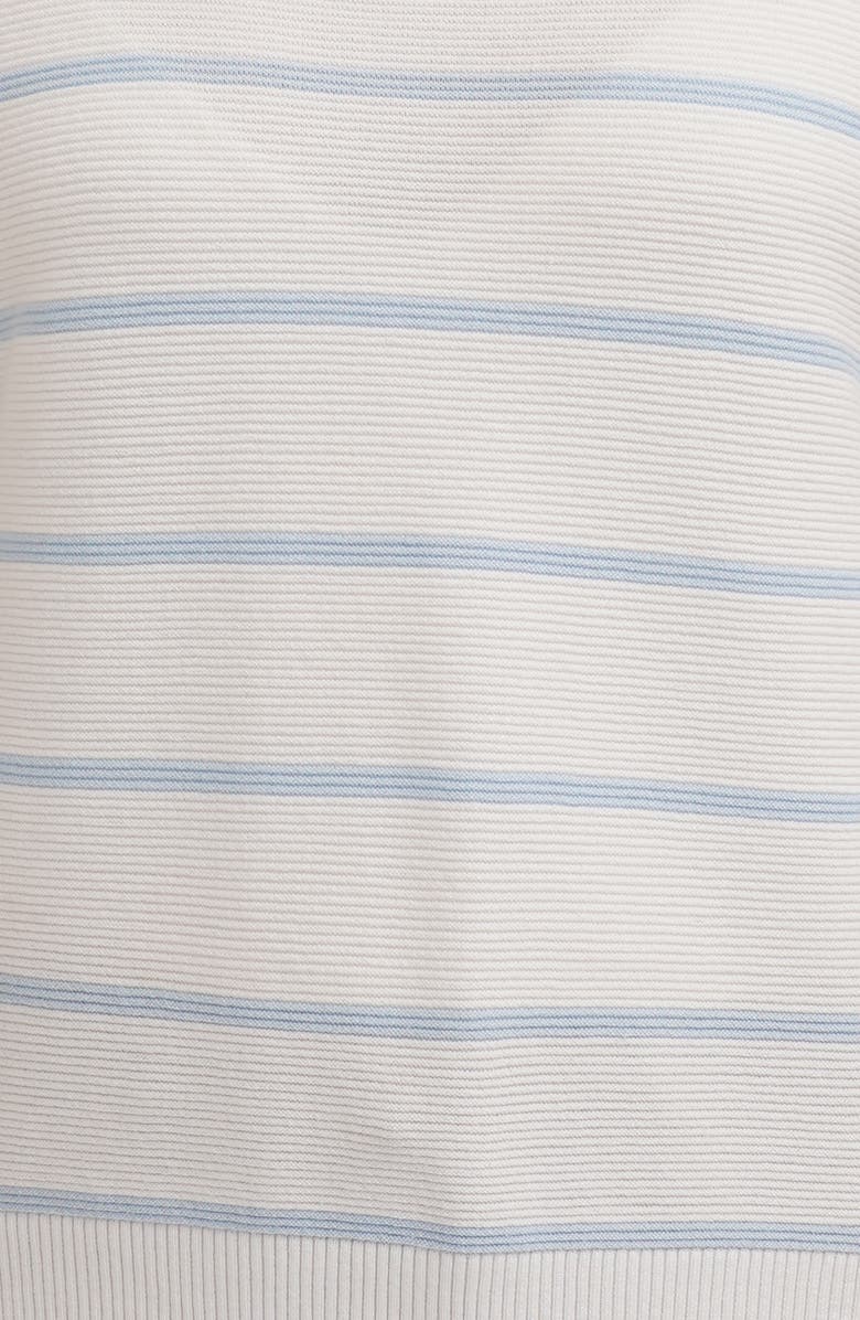 CYRUS Striped Short Sleeve Sweater, Alternate, color, White/ Ice Sky