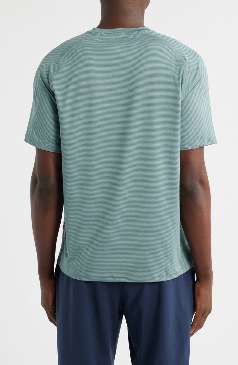 Zella Perforated Training T-Shirt, Alternate, color, Grey Thunder