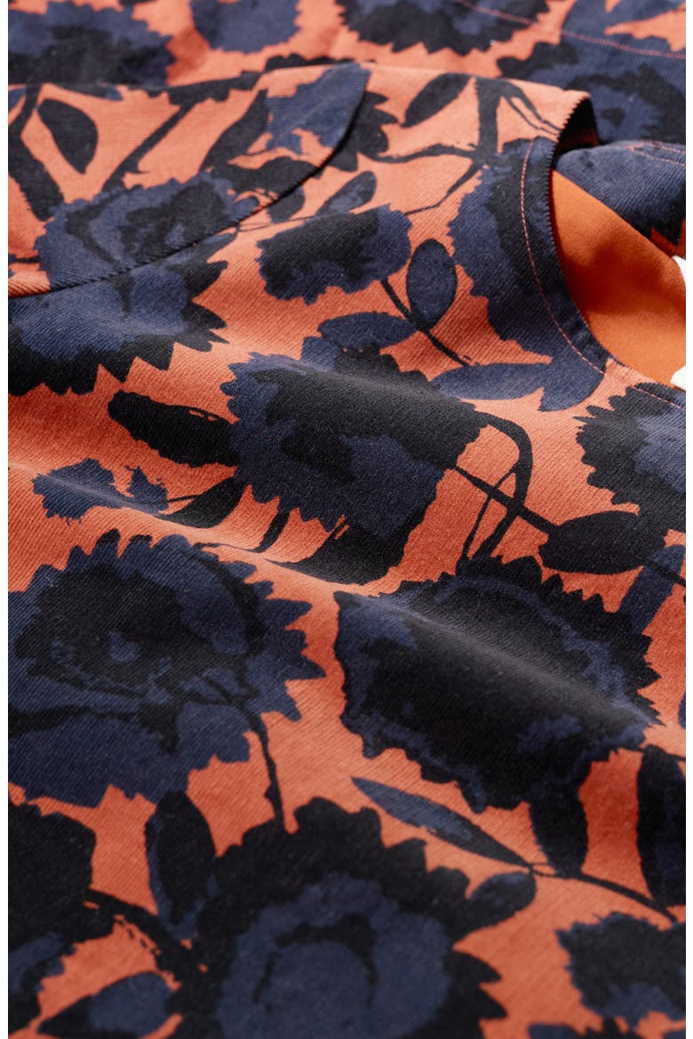 Herb Garden Floral Corduroy Dress, Alternate, color, FIGURATIVE FLORAL RUST