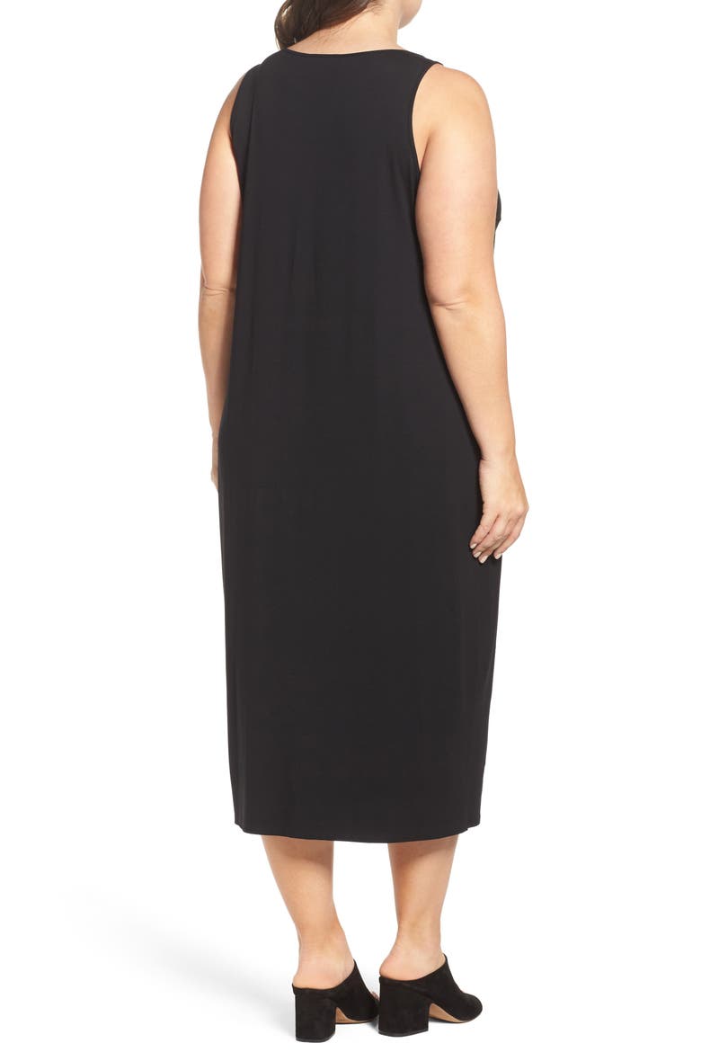 Jersey Midi Dress, Alternate, color, BLACK