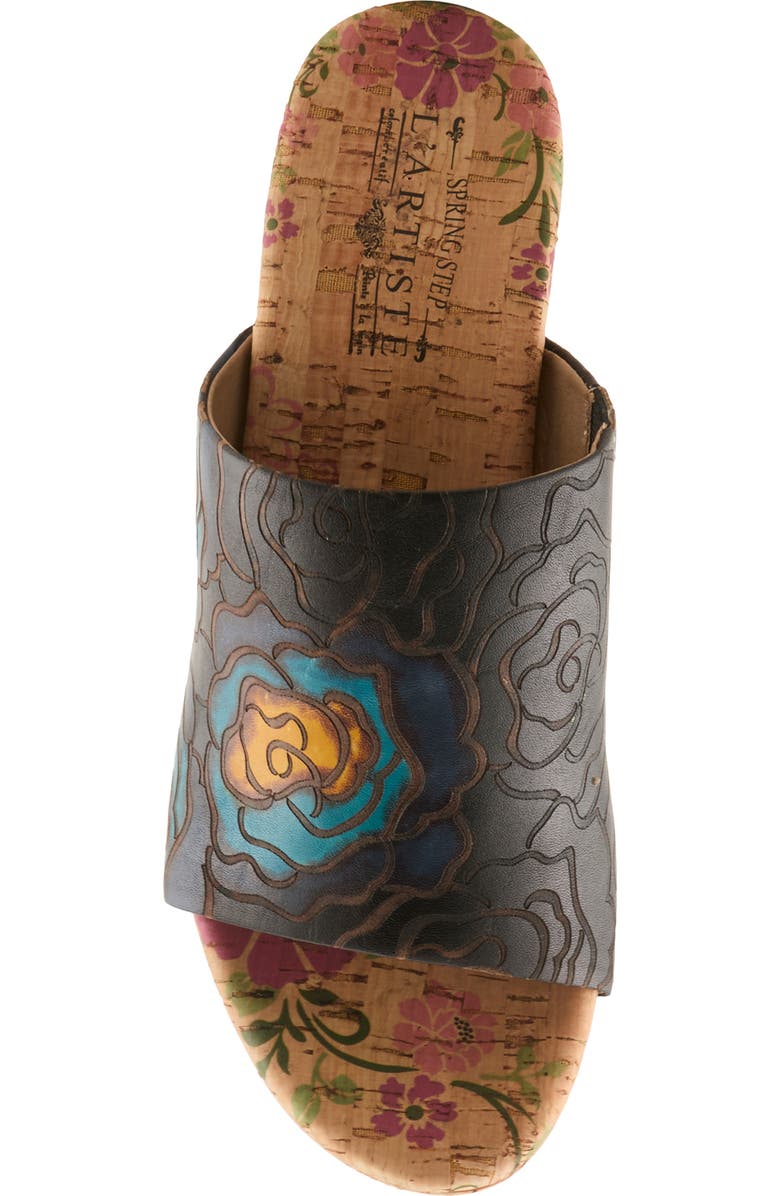 L'Artiste by Spring Step Niceneasy Platform Slide Sandal, Alternate, color, Black Multi