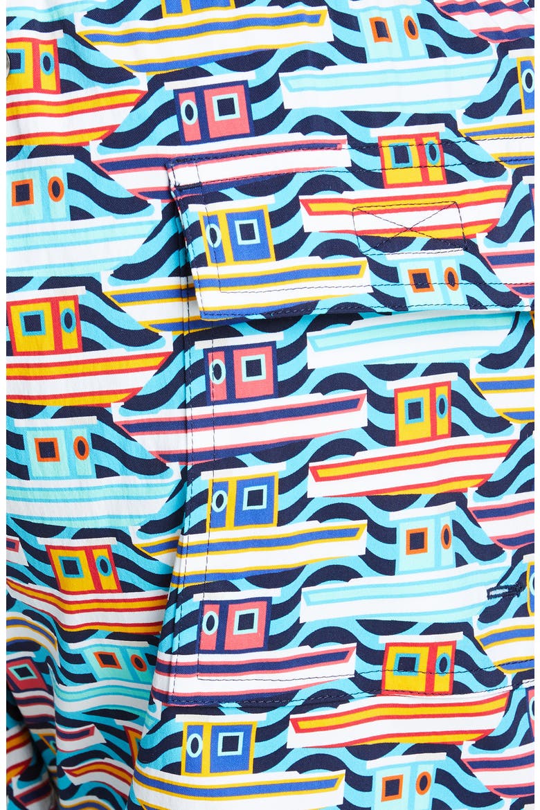Mykonos Swim Trunks, Alternate, color, BLEU TROPEZIEN