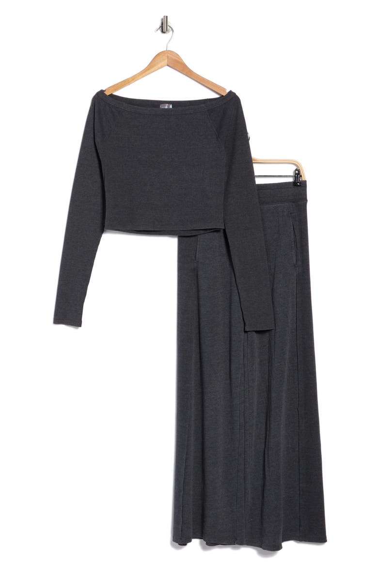 Go To Top & Pants Set, Main, color, BLACK