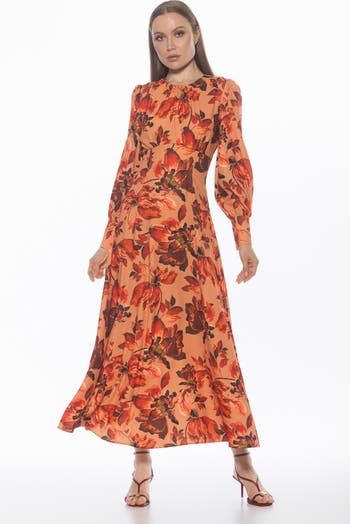 Yesenia Long Sleeve Empire Waist Maxi Dress