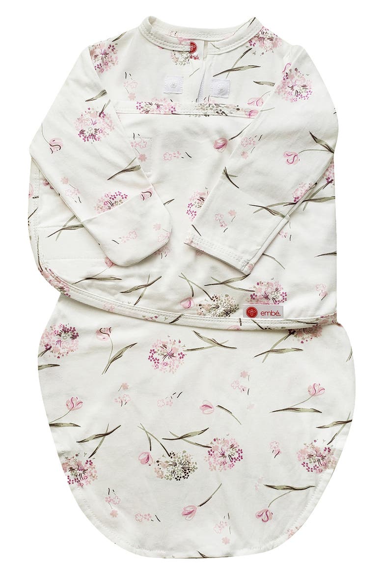 embé® 2-Way Swaddle, Main, color, WHITE FLORAL