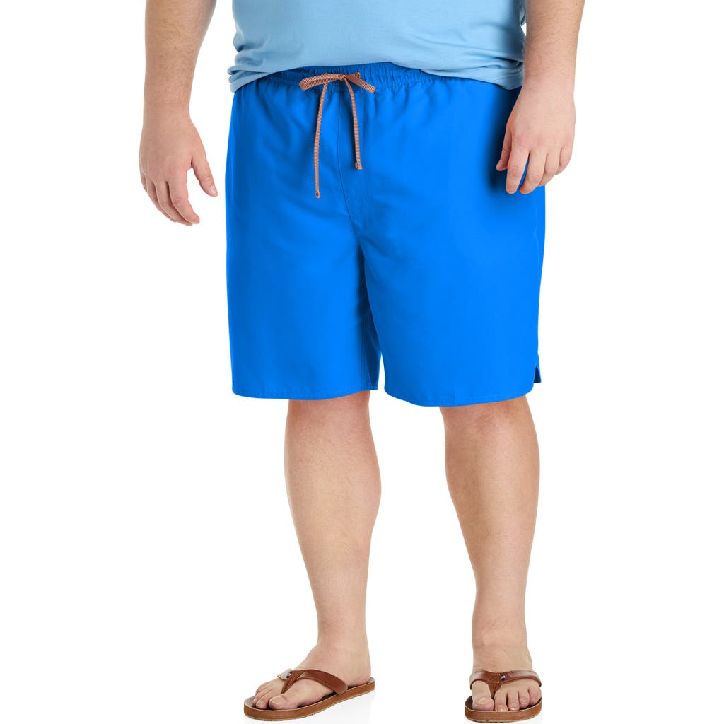 Harbor Bay By Dxl Big & Tall Solid Swim Trunks In Olympian Blue