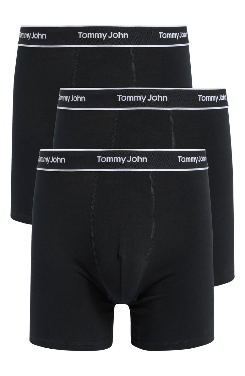 Tommy John 3-Pack Essential Cool Comfort Boxer Briefs, Main, color, Black