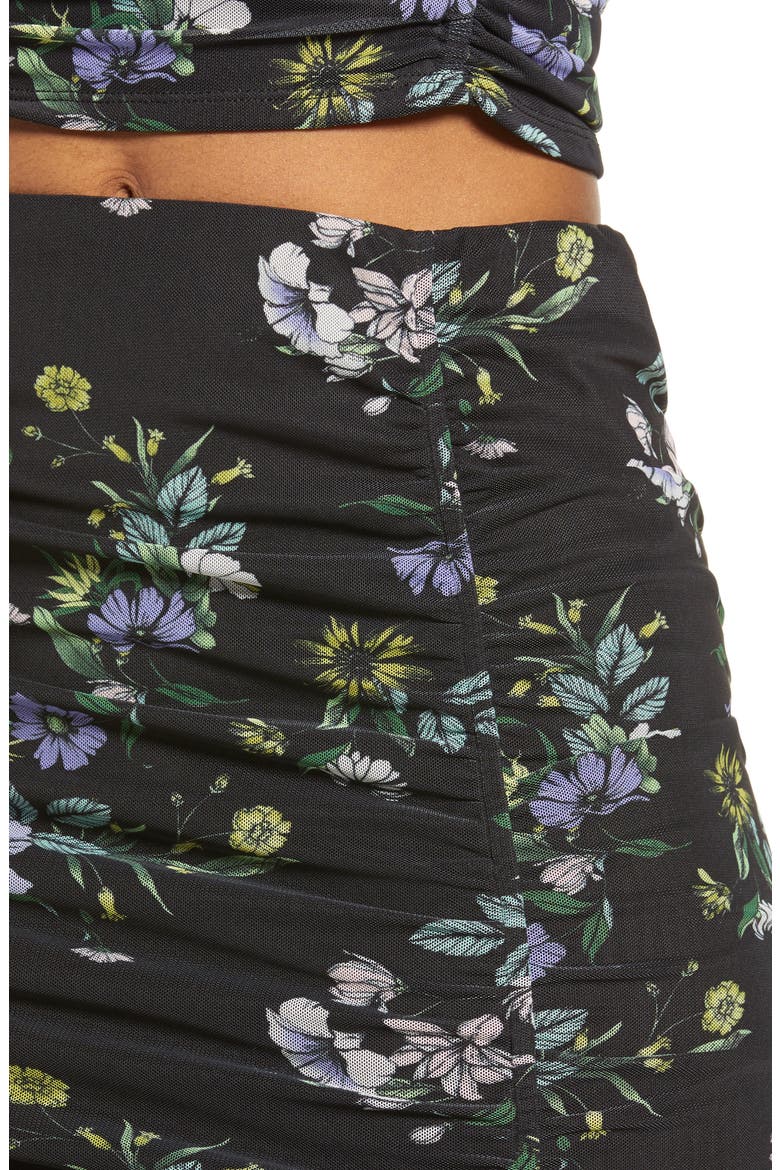 Venice Ruched Skirt, Alternate, color, SPRING NOIR BOUQUET