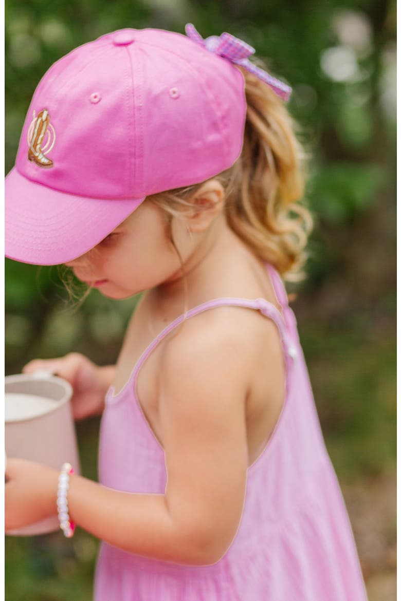 Cowboy Boot Twill Bow Baseball Hat, Alternate, color, Magenta