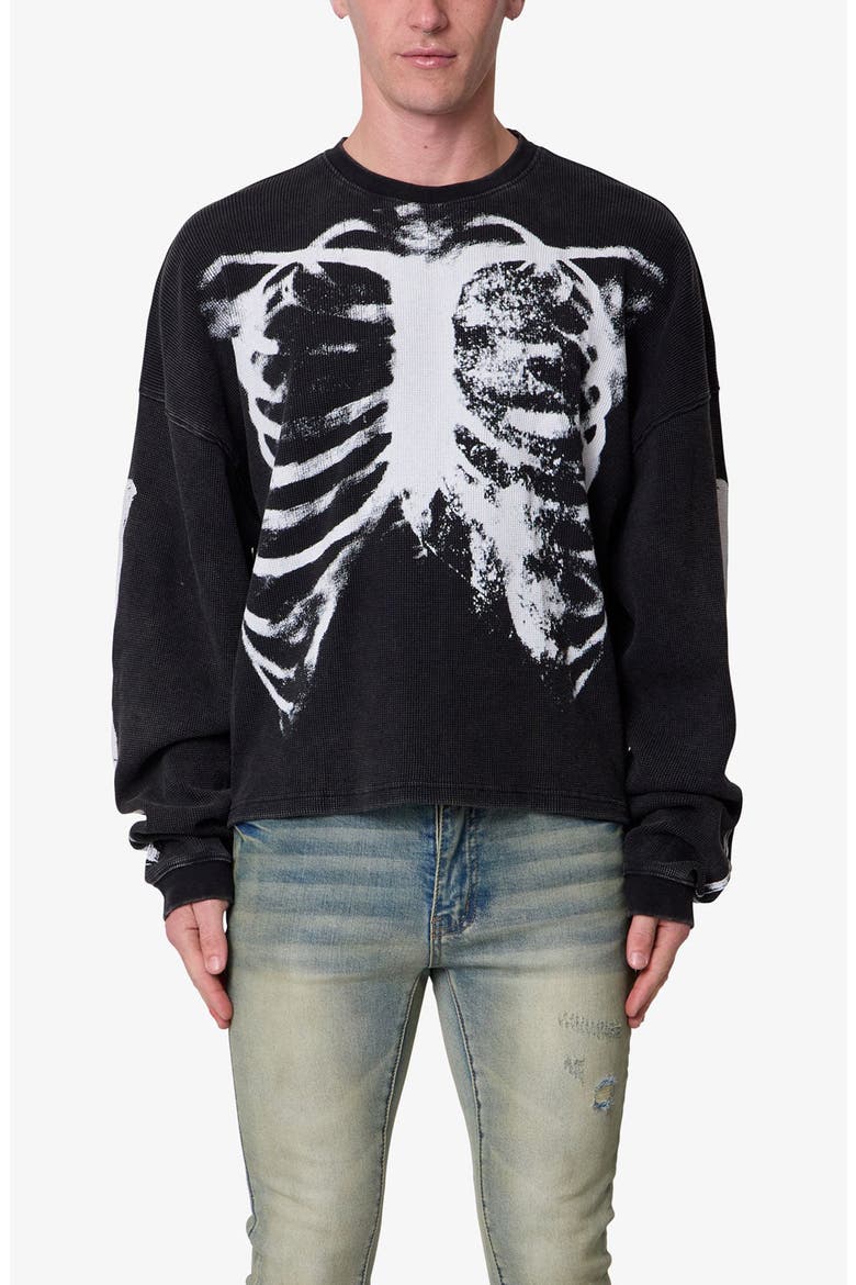 X-Ray Thermal Long Sleeve Graphic T-Shirt, Main, color, BLACK