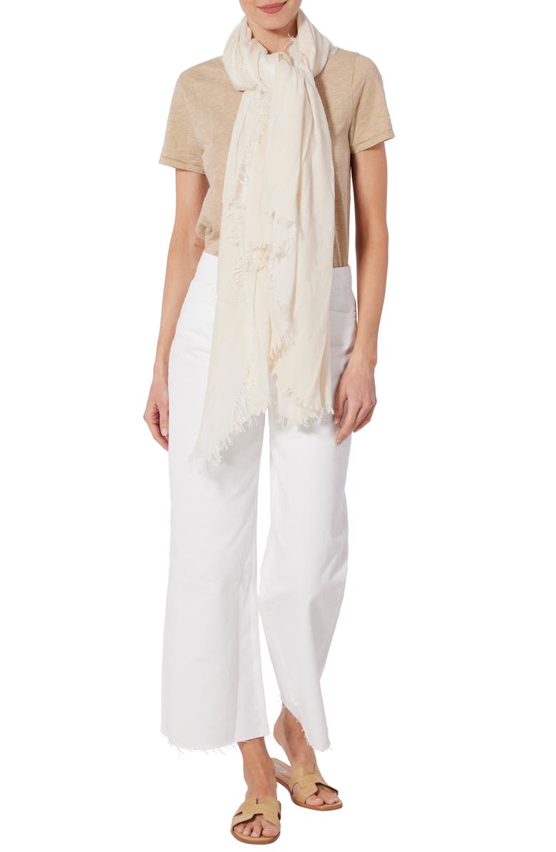 Vince Stripe Wool Blend Scarf, Alternate, color,