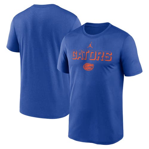 Shop Jordan Brand Royal Florida Gators 2025 Sideline Legend Performance T-shirt