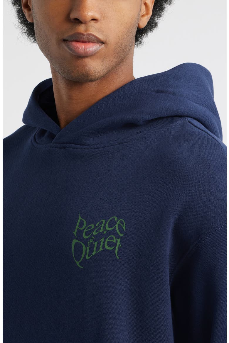 Warped Graphic Hoodie, Alternate, color, NAVY