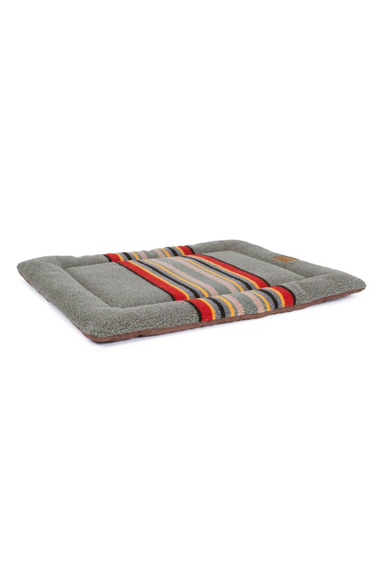 Pendleton Vintage Camp Pet Comfort Cushion, Alternate, color, Heather Green