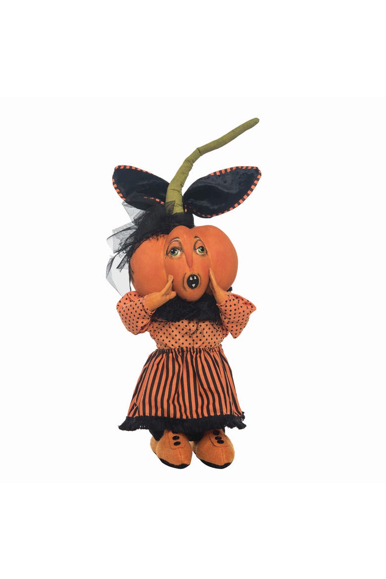 Paxtyn Pumpkin Halloween Joe Spencer Gathered Traditions Figurine, Main, color, Orange