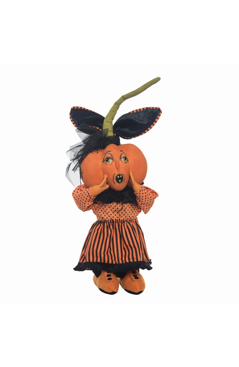 Gallerie II Paxtyn Pumpkin Joe Spencer Gathered Traditions Soft Art Doll Fall Autumn Halloween Harvest Figure Figurine, Main, color, Orange
