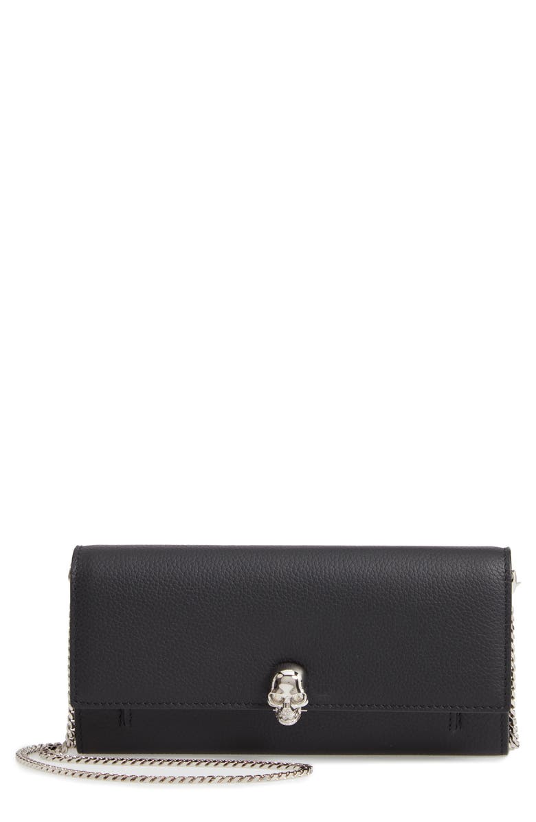 McQueen Alexander McQueen Skull Wallet on a Chain, Main, color,
