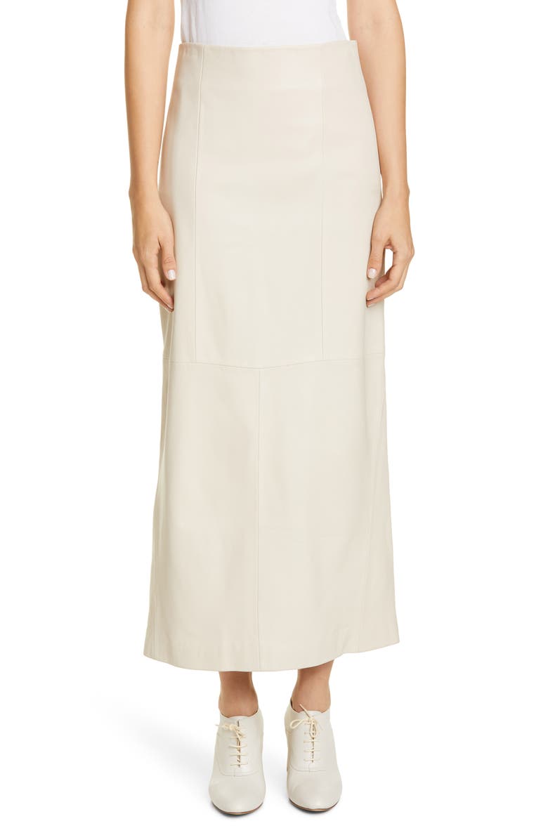 CO Leather Maxi Skirt, Main, color, 