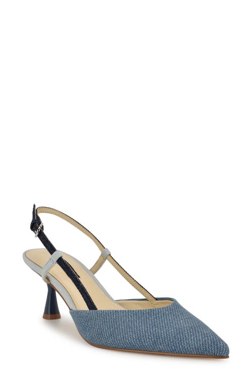 NINE WEST NINE WEST RHONDA SLINGBACK POINTED TOE KITTEN HEEL PUMP