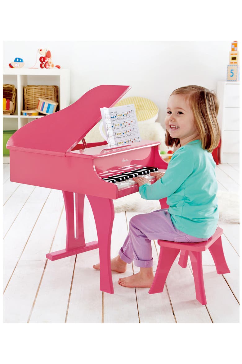 'Happy Grand' Toy Grand Piano & Bench, Alternate, color, PINK