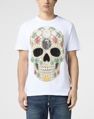 PHILIPP PLEIN Round Neck T-Shirt Skull Stones Men