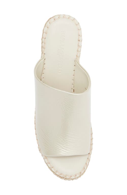 Karl Lagerfeld Paris Carina Wedge Sandal In Ecru