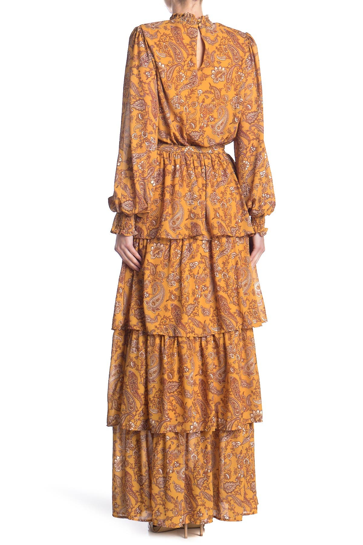 FLYING TOMATO Print Tiered Maxi Dress | Nordstromrack