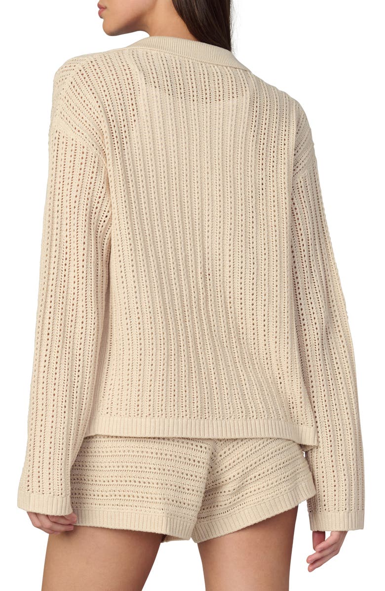 Joe's Jeans The Arlo Open Stitch Cardigan, Alternate, color, Creme Brulee