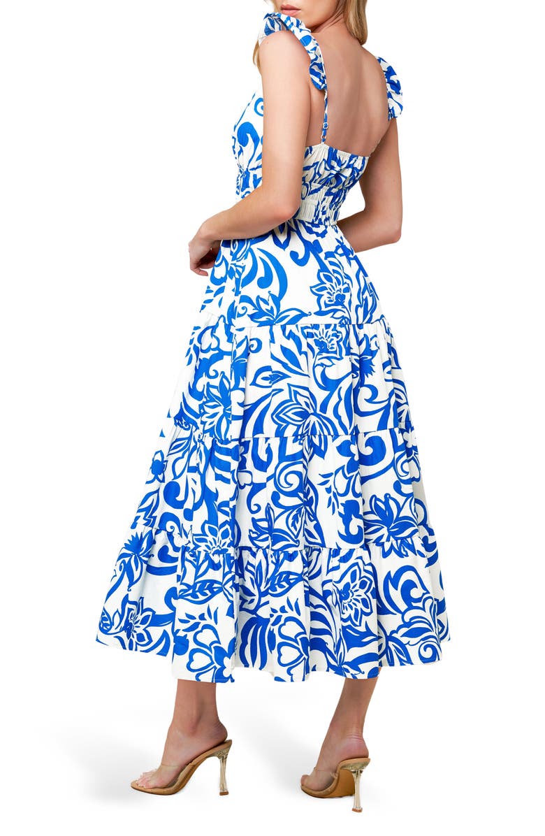 FLYING TOMATO Print Midi Dress, Alternate, color,