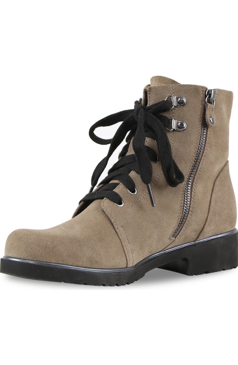 Munro Hartley Combat Boot, Alternate, color, Almond Suede