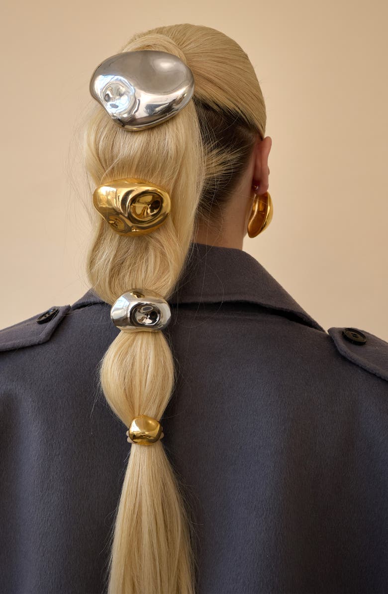 LELET NY Zoe Ponytail Cuff, Alternate, color, Rhodium