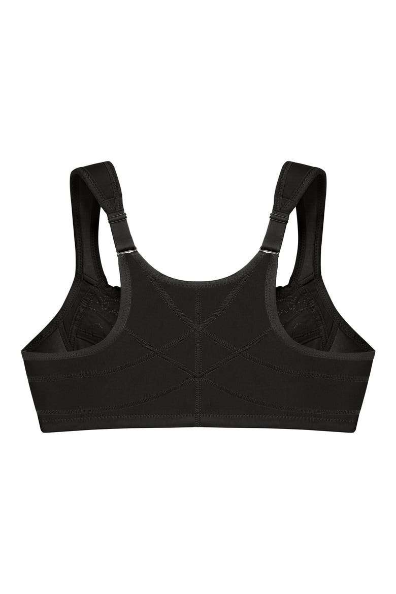 Posture Back Wonderwire Underwire Front Closure Bra, Alternate, color, BLACK