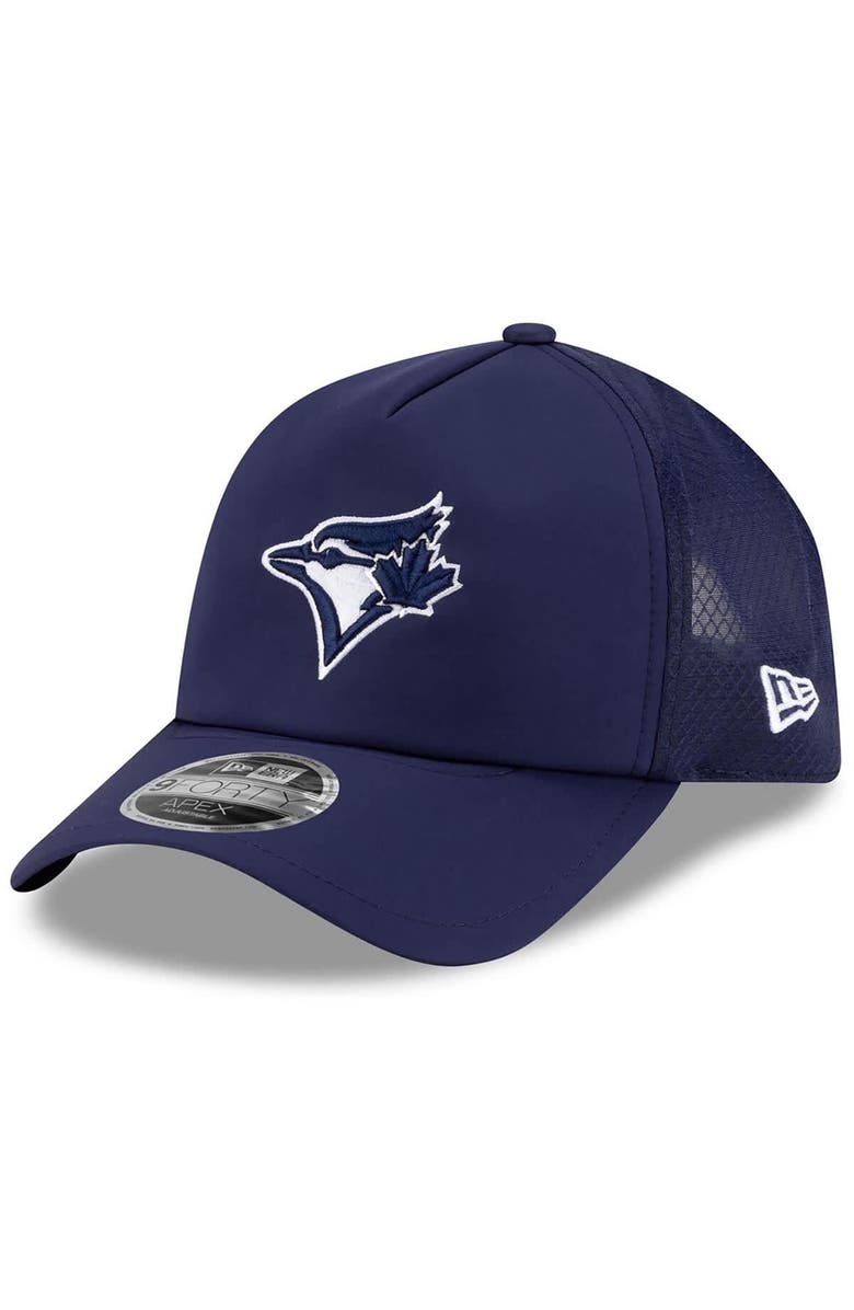 New Era Men's New Era Navy Toronto Blue Jays 2026 Batting Practice Apex 9FORTY Adjustable Trucker Hat, Main, color, Navy