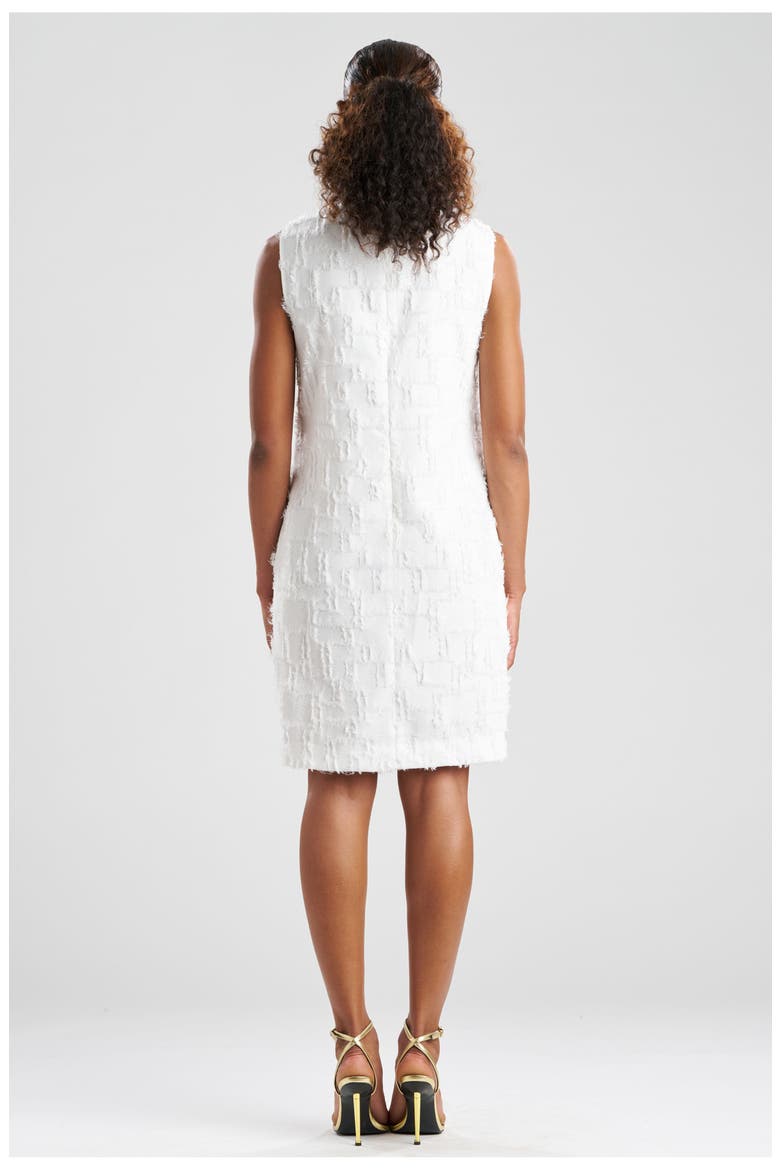 Woven Fil Coupe Jqd Shift Dress, Alternate, color, WHITE