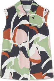 Marina Rinaldi Conico Cotton Poplin Button-Up Shirt