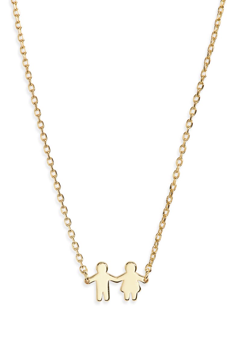 Estella Bartlett People Pendant Necklace, Main, color, Gold