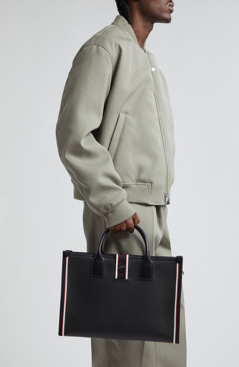 Christian Louboutin Nastroloubi Fique À Vontade Calfskin Briefcase, Alternate, color,