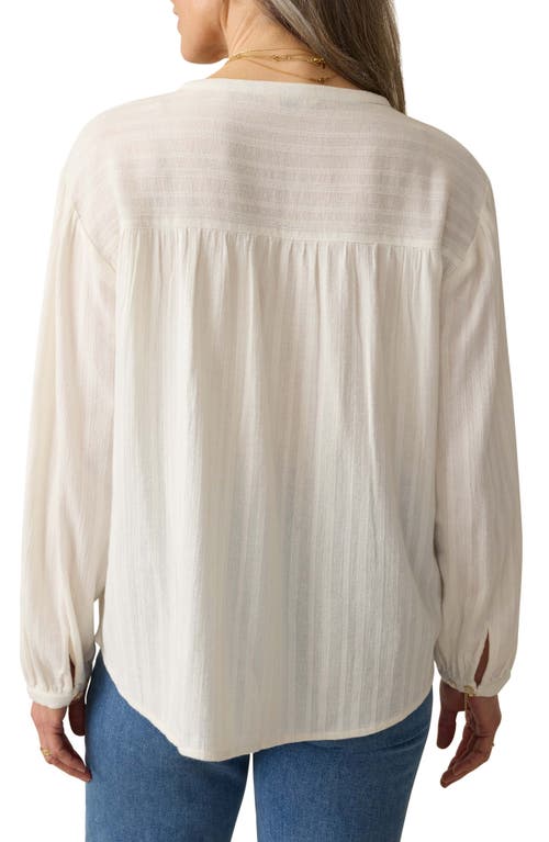 Faherty Lena Organic Linen Button-up Top In White