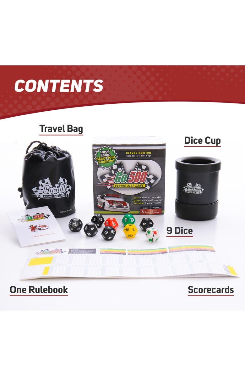 Zobmondo!! Go500 Car Racing Dice Game, Alternate, color,