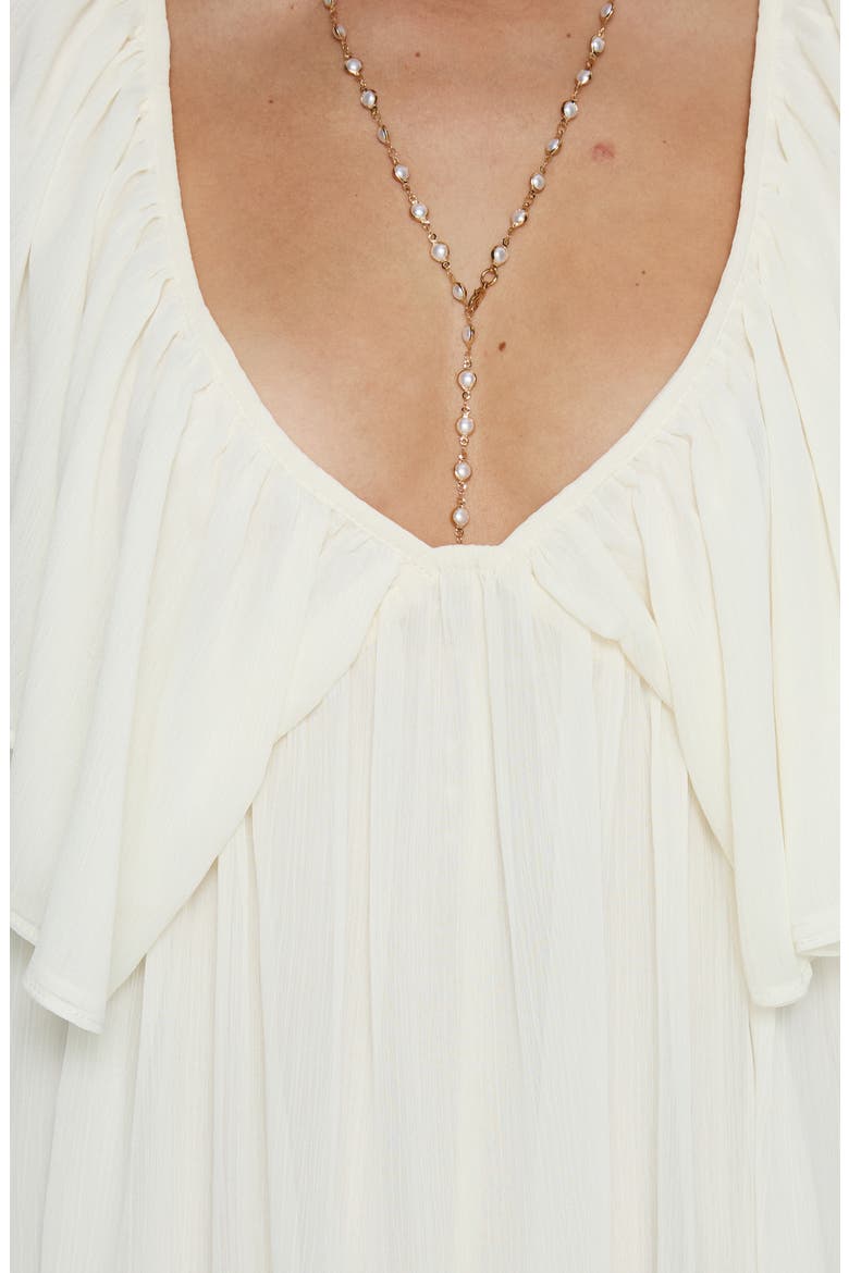 Sun Spirit Plunge Flowy Playsuit, Alternate, color, CREAM