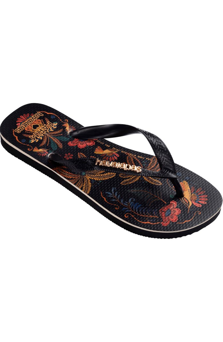 Havaianas x FARM Rio Classic Flip Flop, Main, color, Black