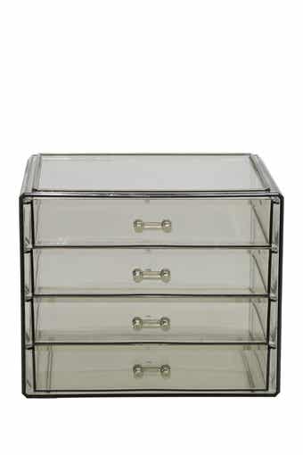 SORBUS Pink Makeup & Jewelry Storage Case Display